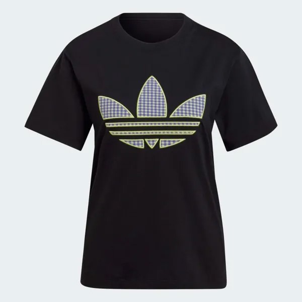 Футболка Adidas Originals Trefoil Application, синевато-черный