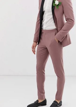 Розовато-лиловые супероблегающие брюки под смокинг ASOS DESIGN wedding-Фиолетовый