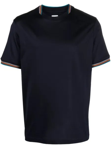 Paul Smith футболка с отделкой в полоску, синий