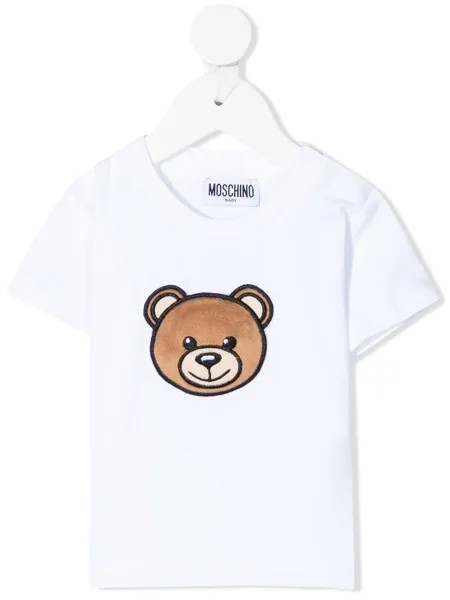 Moschino Kids футболка с нашивкой Teddy