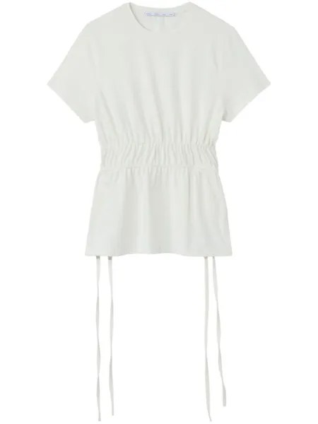 Proenza Schouler White Label футболка со сборками и шнуровкой, белый
