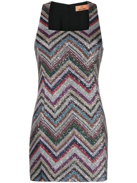 Платье без рукавов с узором зигзаг Missoni, мультиколор