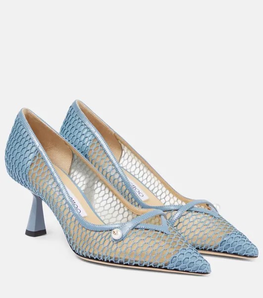 Туфли-лодочки Rosalia 65 из сетки и кожи Jimmy Choo, синий