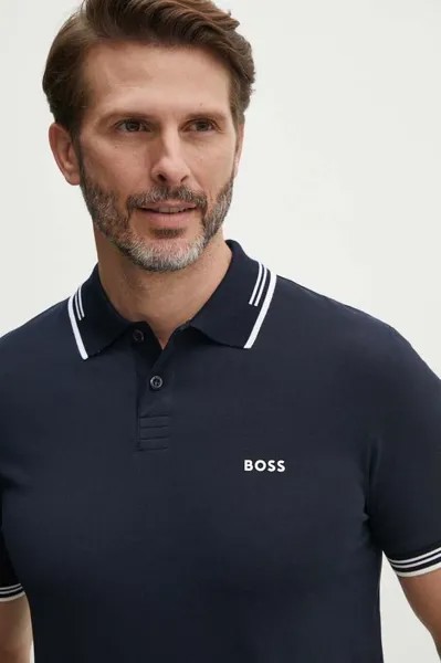 Поло Boss Green, темно-синий