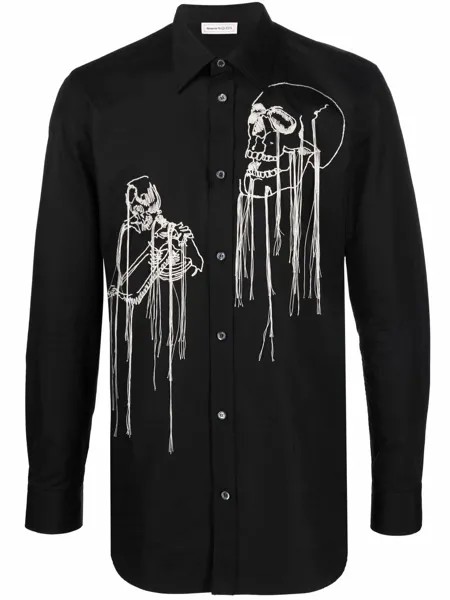 Alexander McQueen рубашка с принтом