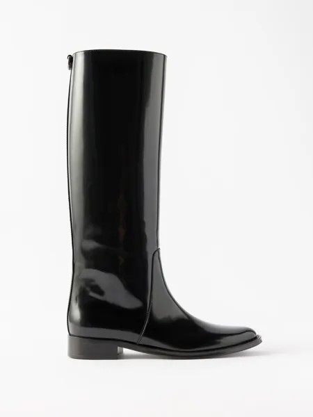 Лакированные сапоги hunt 25 Saint Laurent, черный