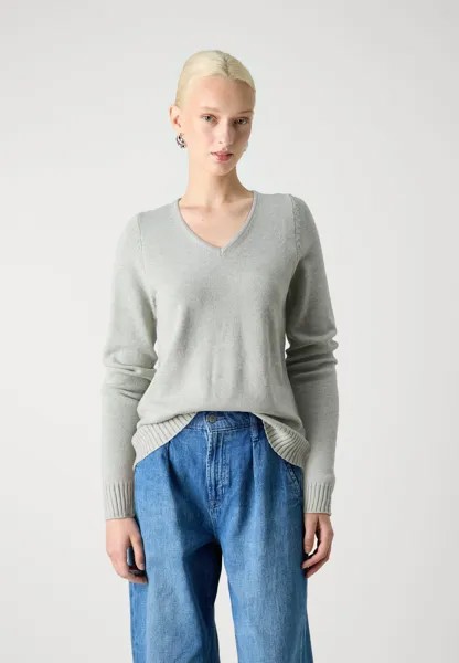 Вязаный свитер VIRIL V-NECK VILA, хаки