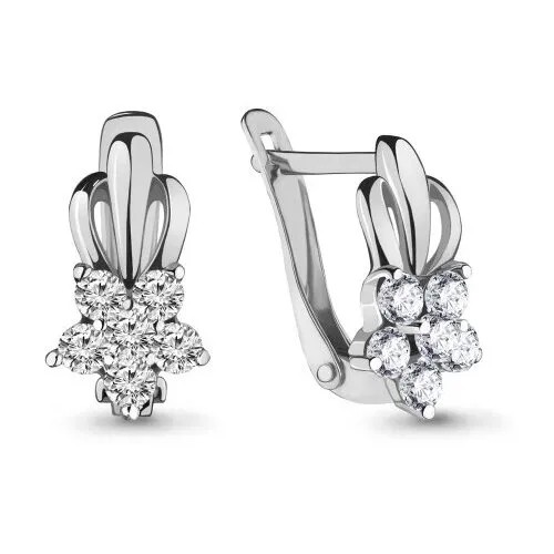 Серьги золото, 585 проба, танзанит