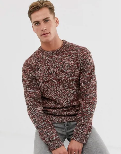 Красный джемпер с круглым вырезом Selected Homme