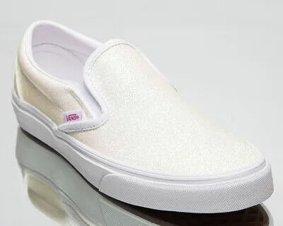 Vans Classic Slip-On унисекс мужские женские розовые белые кроссовки Lifestyle