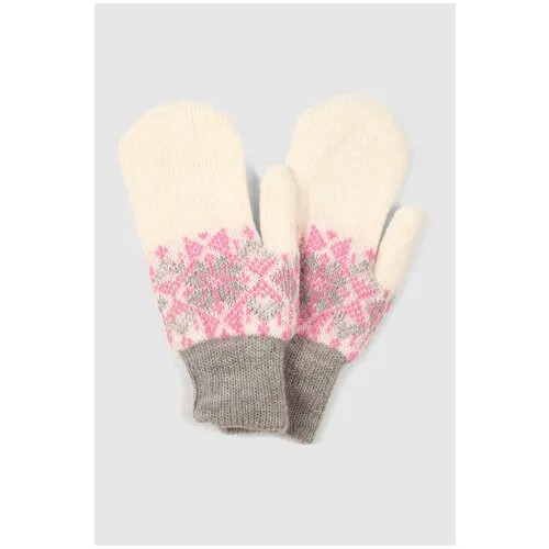 Варежки Baon BK360503 размер 16, white candy pink