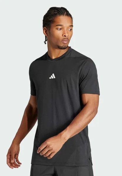 Спортивная футболка Designed For Training Workout Tee Adidas, черный