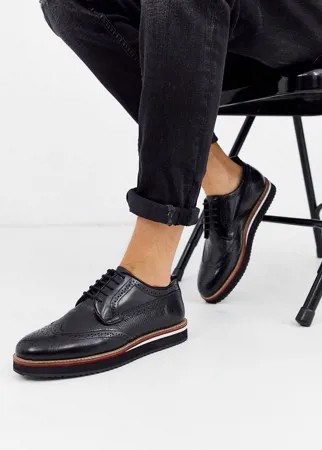 Черные броги с массивной подошвой Kurt Geiger-Черный