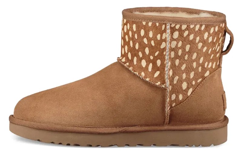CLASSIC MINI Зимние ботинки женские каштановые многоцветные Ugg