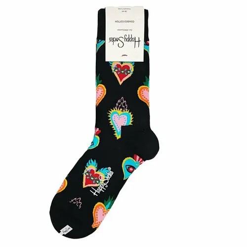 Носки  унисекс Happy Socks, размер 36, лиловый, черный