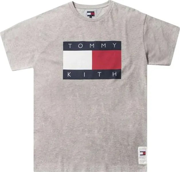 Футболка Kith x Tommy Hilfiger Flag Tee 'Grey', серый