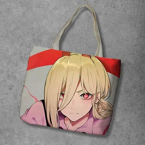 Сумка шоппер Anime Dakimakura, фактура рельефная, мультиколор
