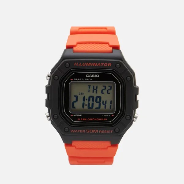 Наручные часы CASIO Collection W-218H-4B2 оранжевый, Размер ONE SIZE