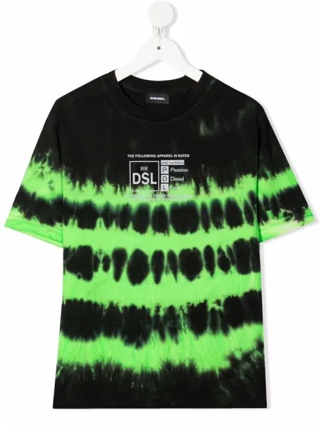 Diesel Kids футболка DSL с принтом тай-дай