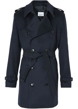 Burberry двубортное пальто с поясом