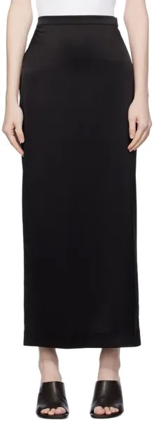 Черная струящаяся длинная юбка Lanvin