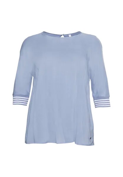 Туника с рукавами 3/4, слегка прозрачная sheego, цвет Mittelblau