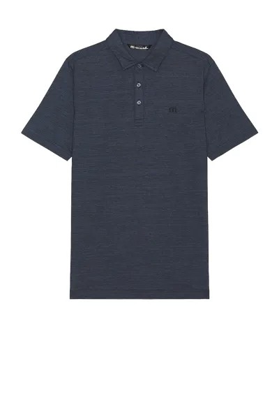 Поло TravisMatthew The Heater, цвет Vintage Indigo & Black