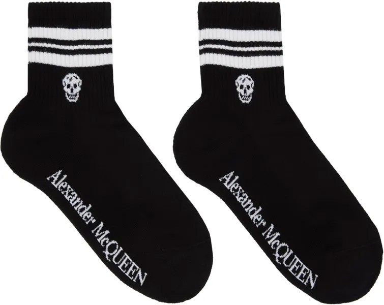 Черные спортивные носки с черепом Alexander McQueen