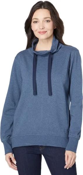 Толстовка Cutter & Buck Saturday Cotton Blend Funnel Neck, цвет Navy Blue Heather