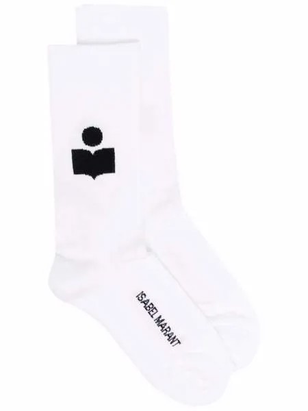 Isabel Marant носки в рубчик с логотипом