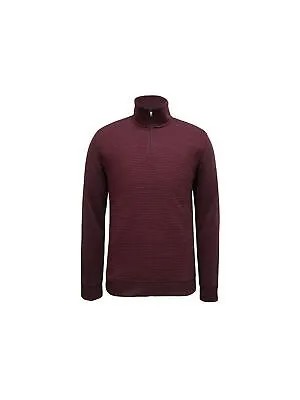 ALFANI Мужской бордовый свитер с цветными блоками, классический пуловер с молнией в четверть, XXL