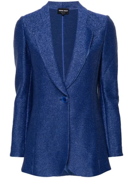 Жаккардовый пиджак с узором Giorgio Armani, синий