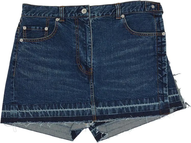 Шорты Sacai Denim Shorts 'Blue', синий