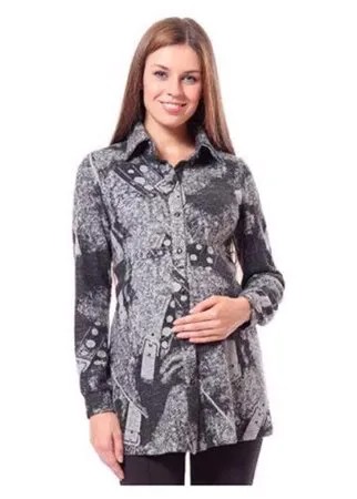 Блузка рубашечного типа с длинным рукавом Mammy Size 31118961 (42-50) серый (Серый; Размер 44)