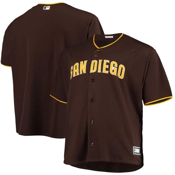 Мужская футболка песочного/коричневого цвета San Diego Padres Big & Tall Альтернативная реплика команды