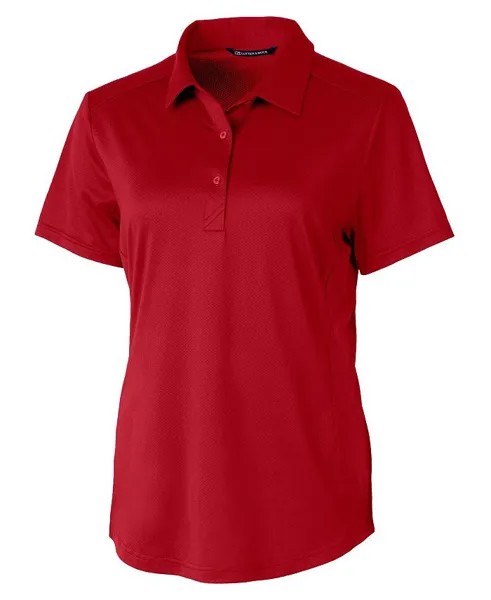 Женская рубашка-поло с короткими рукавами и фактурной эластичной тканью Prospect Cutter & Buck, красный