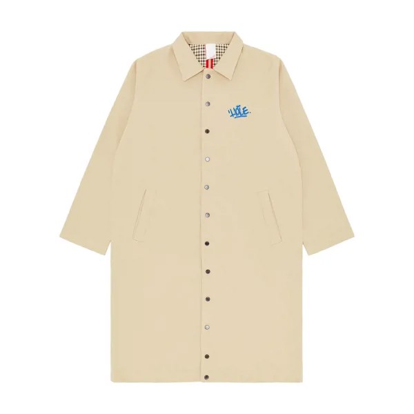 LONG TRENCH COAT WITH SPRING DETAILED