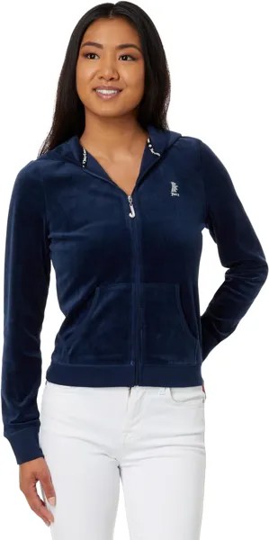 Толстовка Heritage Rib Tim with Back Graphic Juicy Couture, цвет Regal Blue