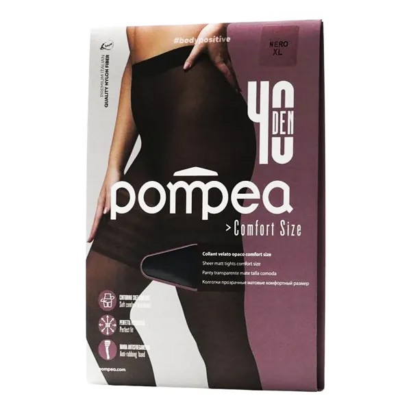 Колготки женские Pompea черные 5