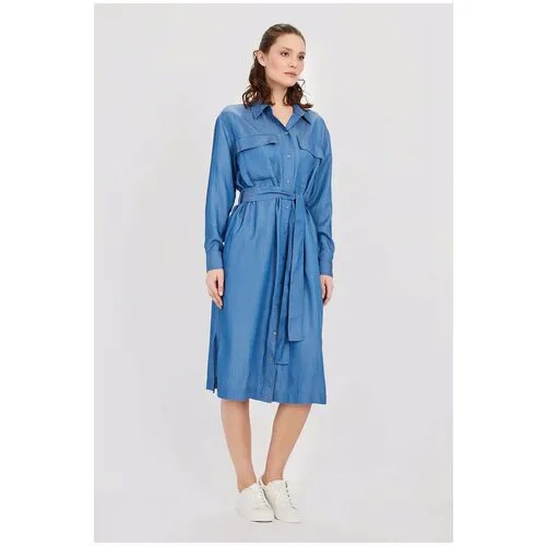 Платье baon Платье-рубашка из тенселя Baon, размер: M, голубой