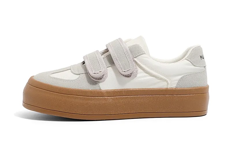 Кроссовки HUANQIU Skateboarding Shoes Women's Low-top, бежевый