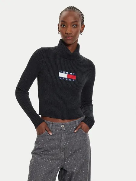Водолазка стандартного кроя Tommy Jeans, черный