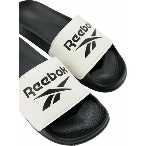 Шлепанцы Reebok, размер 11 US, черный, белый