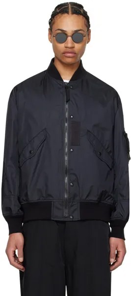 Черный бомбер на молнии Comme Des Garcons
