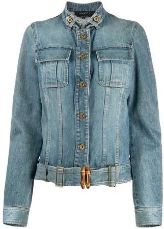 Gucci Pre-Owned укороченная джинсовая куртка