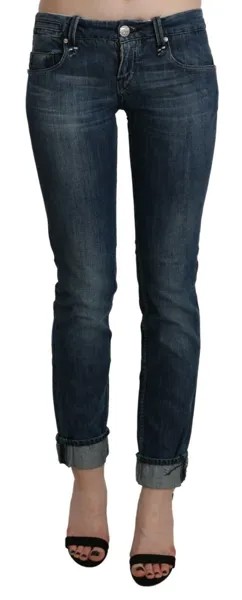 ACHT Jeans Хлопковые синие потертые узкие джинсовые брюки из денима с заниженной талией s. W26 $300