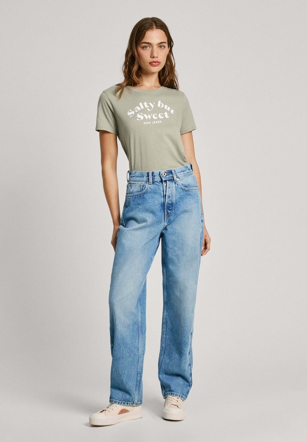 Джинсы свободного кроя BARREL UHW Pepe Jeans, синий деним