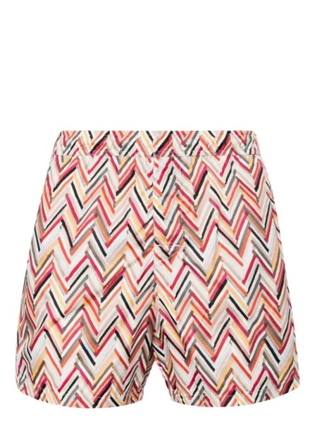 Missoni плавки-шорты с узором зигзаг, нейтральный цвет