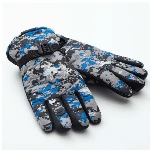 Перчатки  Minaku, размер 27, хаки, голубой