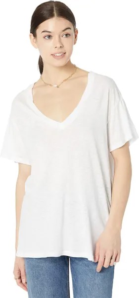 Футболка LAmade Pacific Boxy V-Neck Tee in Slub Jersey, белый